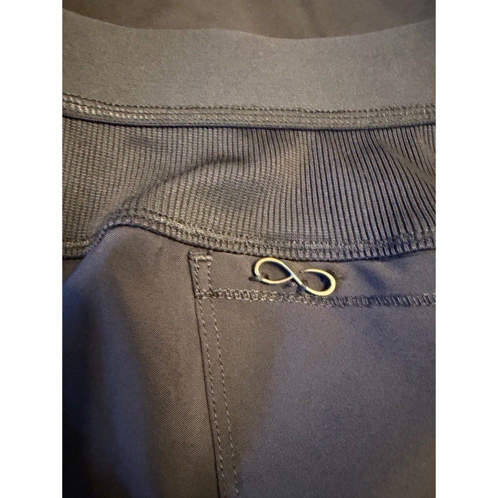 Cherokee Charcoal Wide-Leg Pull-On Pants with Infinity Accent
